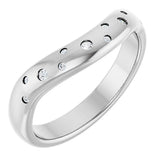 14K White Gold .08 CTW Lab-Grown Diamond Contour Band