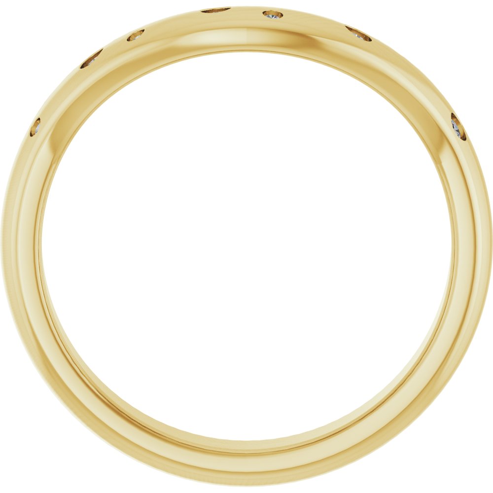 14K Yellow Gold .08 CTW Lab-Grown Diamond Contour Band