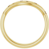 14K Yellow Gold 1/8 CTW Natural Diamond Contour Band