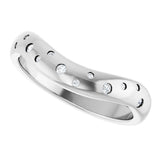 14K White Gold .08 CTW Lab-Grown Diamond Contour Band