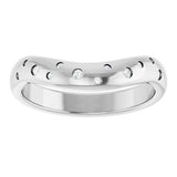 14K White Gold .08 CTW Lab-Grown Diamond Contour Band