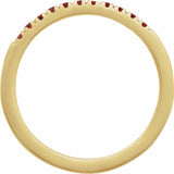 14K Yellow Gold Vermeil Natural Mozambique Garnet Stackable Ring