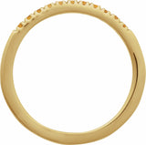 10K Yellow Gold Natural Citrine Stackable Ring