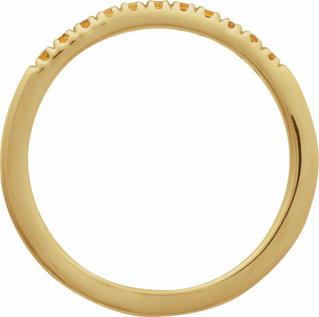 10K Yellow Gold Natural Citrine Stackable Ring