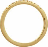 10K Yellow Gold Natural Citrine Stackable Ring