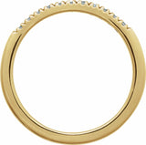 10K Yellow Gold Natural Aquamarine Stackable Ring