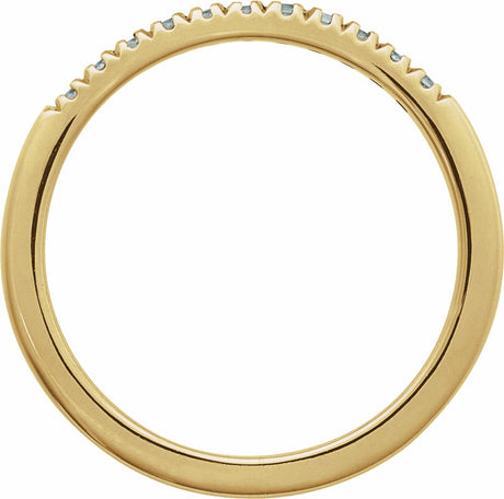 10K Yellow Gold Natural Aquamarine Stackable Ring