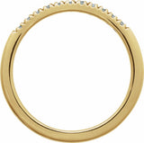 14K Yellow Gold Natural Aquamarine Stackable Ring