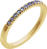 10K Yellow Gold Natural Alexandrite Stackable Ring