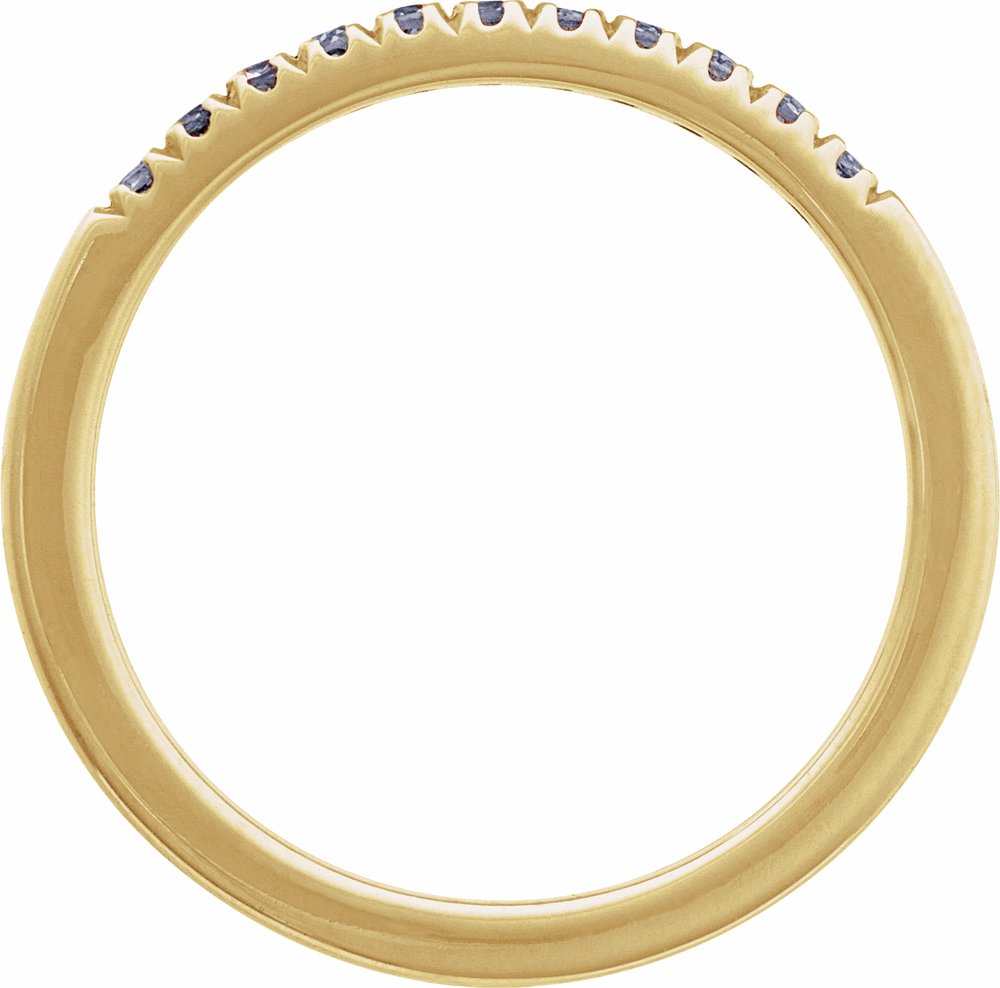 10K Yellow Gold Natural Alexandrite Stackable Ring