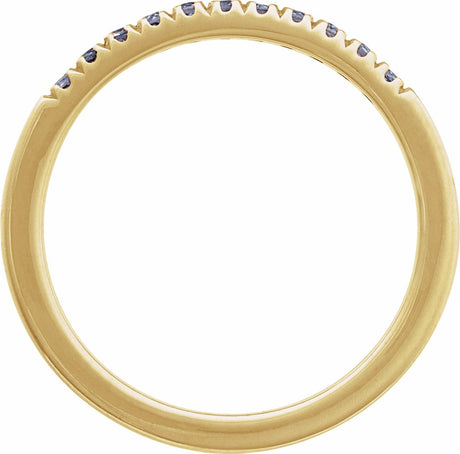 10K Yellow Gold Natural Alexandrite Stackable Ring