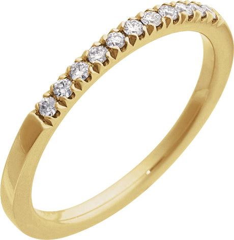 14K Yellow 1/6 CTW Natural Diamond Stackable Ring
