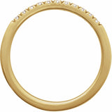 10K Yellow Gold Lab-Grown Diamond Stackable Ring