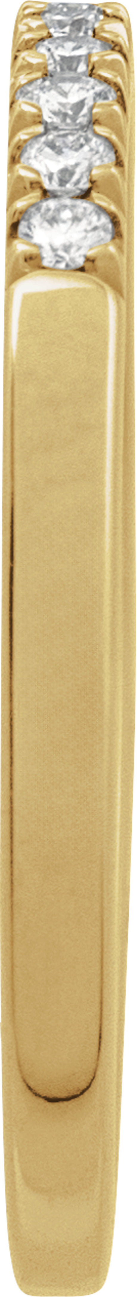 10K Yellow Gold 1/6 CTW Natural Diamond Stackable Ring
