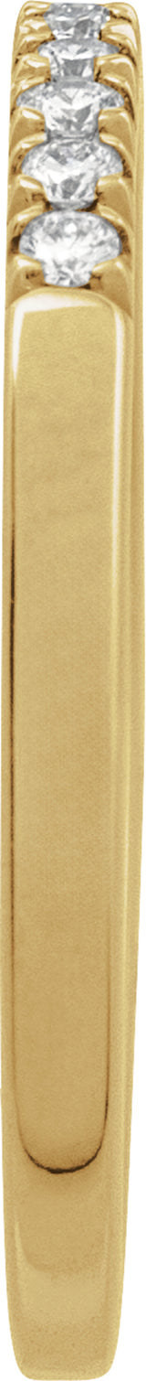 14K Yellow 1/6 CTW Lab-Grown Diamond Stackable Ring