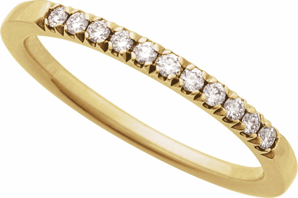 10K Yellow Gold Natural Diamond Stackable Ring