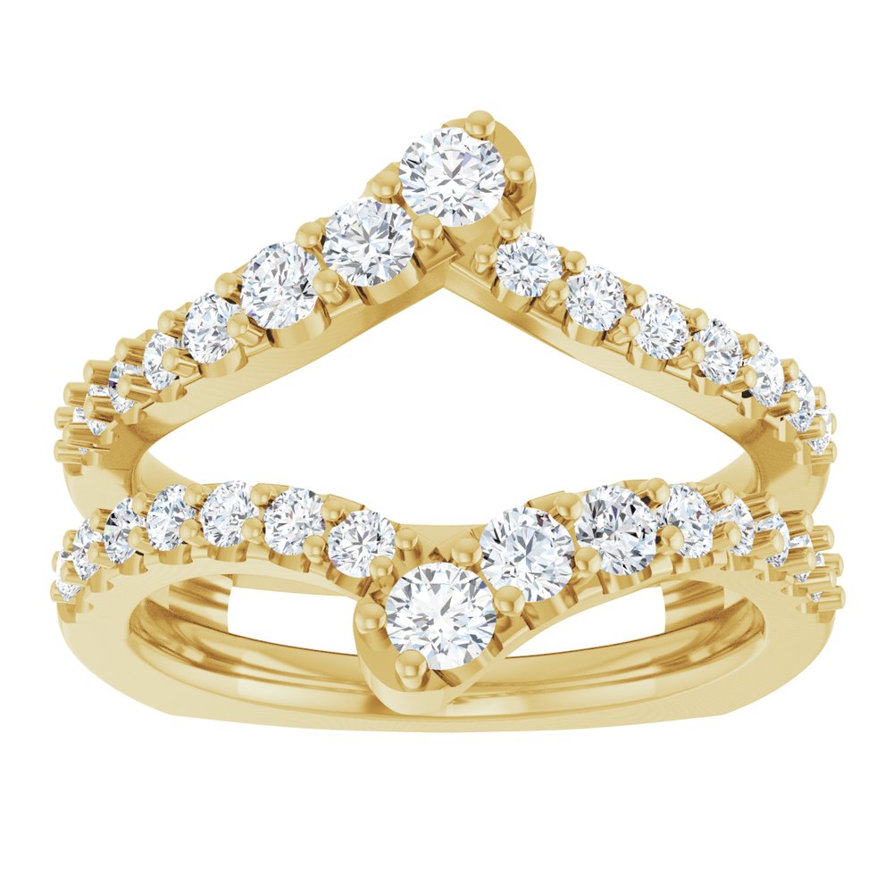 14K Yellow 1 CTW Lab-Grown Diamond Ring Guard