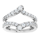 14K White 1 CTW Lab-Grown Diamond Ring Guard