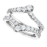 14K White 1 CTW Lab-Grown Diamond Ring Guard