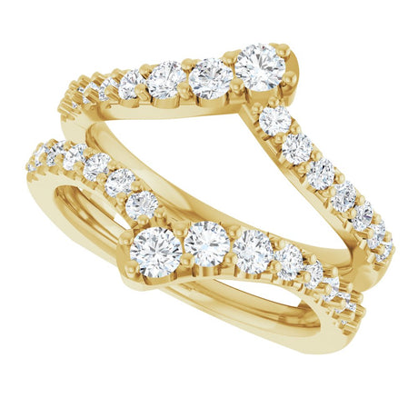 14K Yellow 1 CTW Lab-Grown Diamond Ring Guard