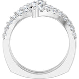 14K White 1 CTW Lab-Grown Diamond Ring Guard