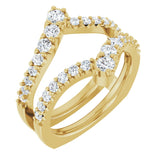 14K Yellow 1 CTW Lab-Grown Diamond Ring Guard