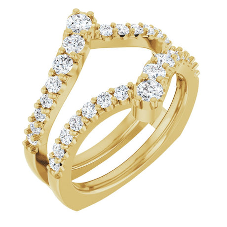 14K Yellow 1 CTW Lab-Grown Diamond Ring Guard