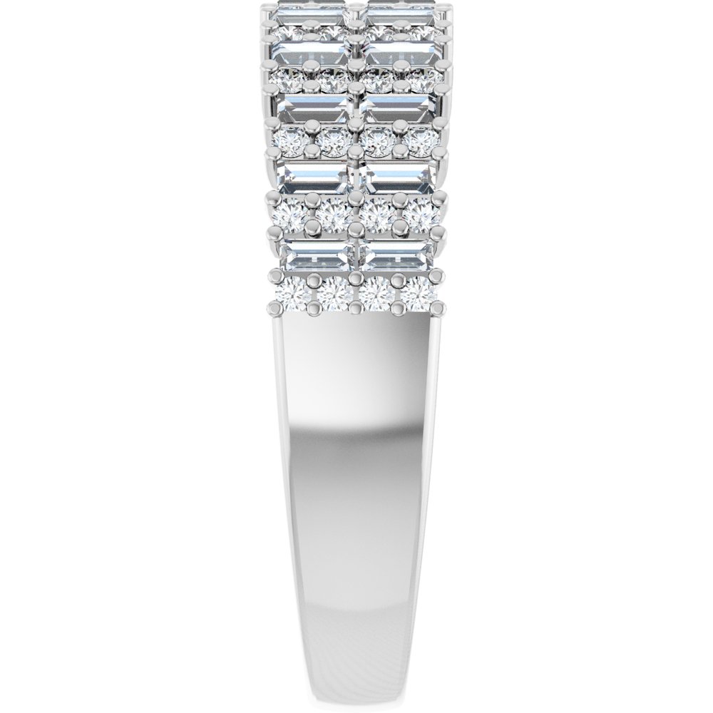 14K White 7/8 CTW Lab-Grown Diamond Anniversary Band