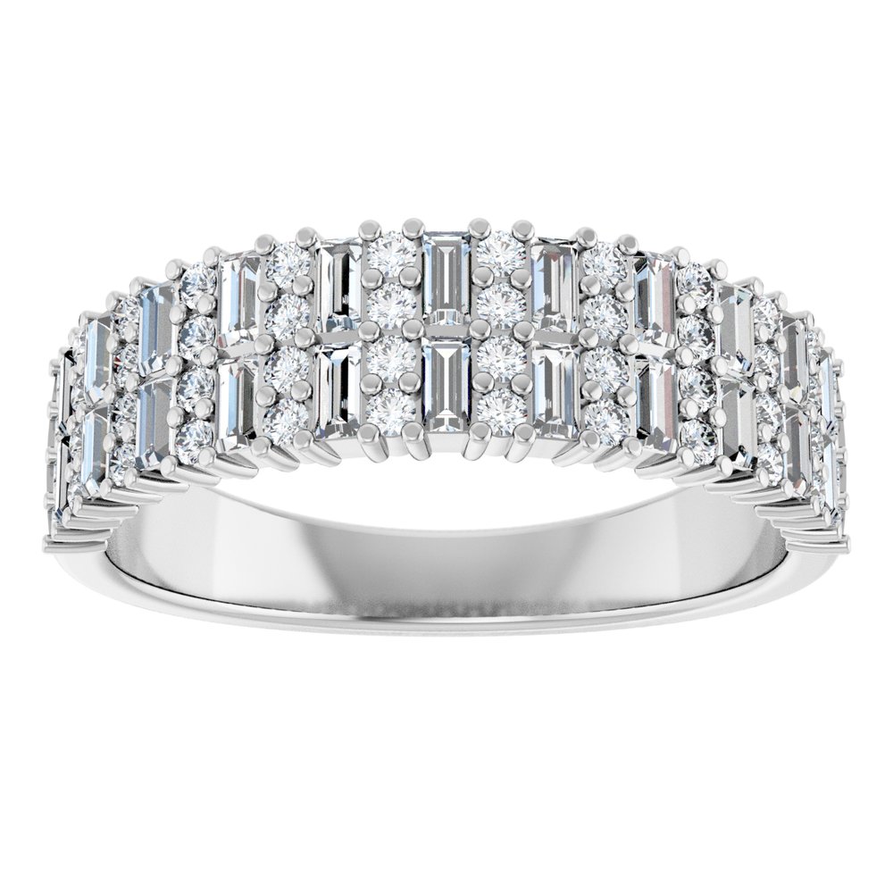 14K White 7/8 CTW Lab-Grown Diamond Anniversary Band