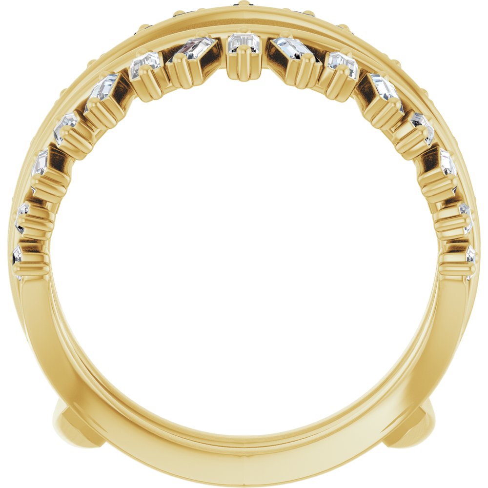 14K Yellow 9/8 CTW Lab-Grown Diamond Ring Guard