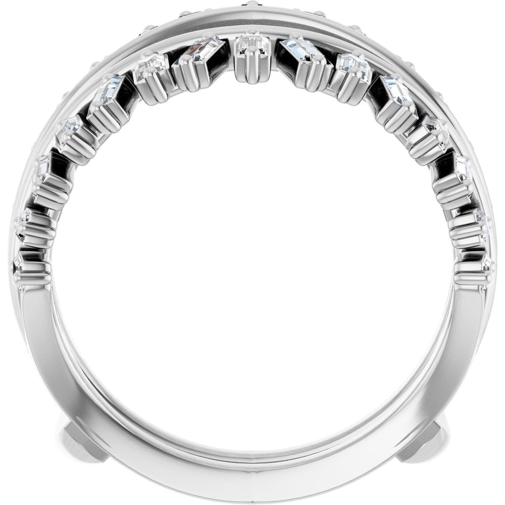 14K White 9/8 CTW Lab-Grown Diamond Ring Guard