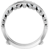 14K White 9/8 CTW Lab-Grown Diamond Ring Guard