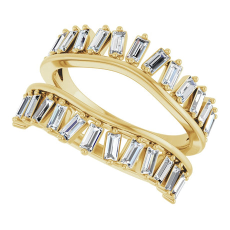 14K Yellow 9/8 CTW Lab-Grown Diamond Ring Guard