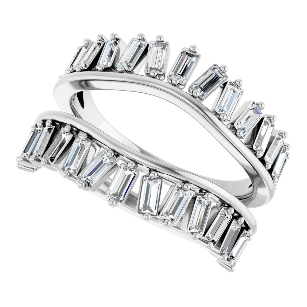 14K White 9/8 CTW Lab-Grown Diamond Ring Guard