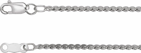 Sterling Silver 1.7 mm Serpentine 7" Chain