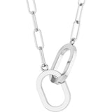 Sterling Silver Interlocking Oval 16" Necklace