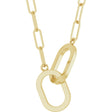 14K Yellow Gold Interlocking Oval 16" Necklace