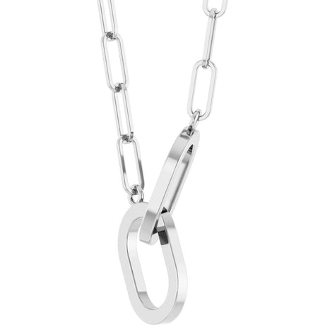 Sterling Silver Interlocking Oval 16" Necklace