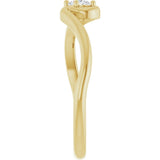 14K Yellow Gold 1/6 CT Lab-Grown Diamond  Ring