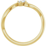14K Yellow Gold 1/6 CT Lab-Grown Diamond  Ring