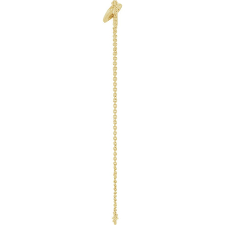 14K Yellow Gold Interlocking Hearts Link 6 1/2-7 1/2" Bracelet