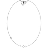 14K White Gold Interlocking Hearts Link 6 1/2-7 1/2" Bracelet