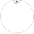 14K White Gold Interlocking Hearts Link 6 1/2-7 1/2" Bracelet