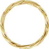 14K Yellow 4.75 mm Hand-Woven Band  Size 6.5