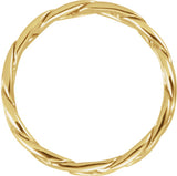 14K Yellow Gold 4.75 mm Hand-Woven Band  Size 6.5