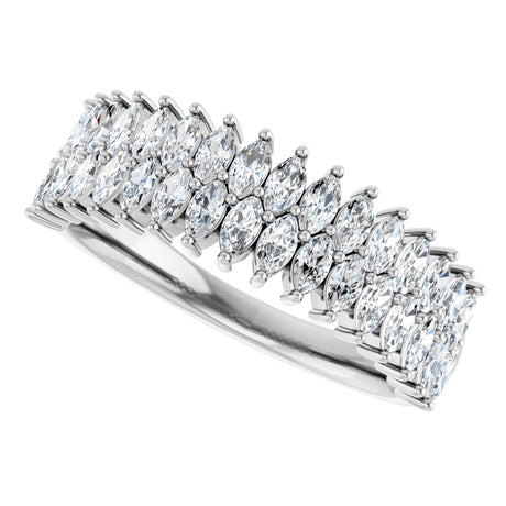 14K White 1 CTW Lab-Grown Diamond Anniversary Band