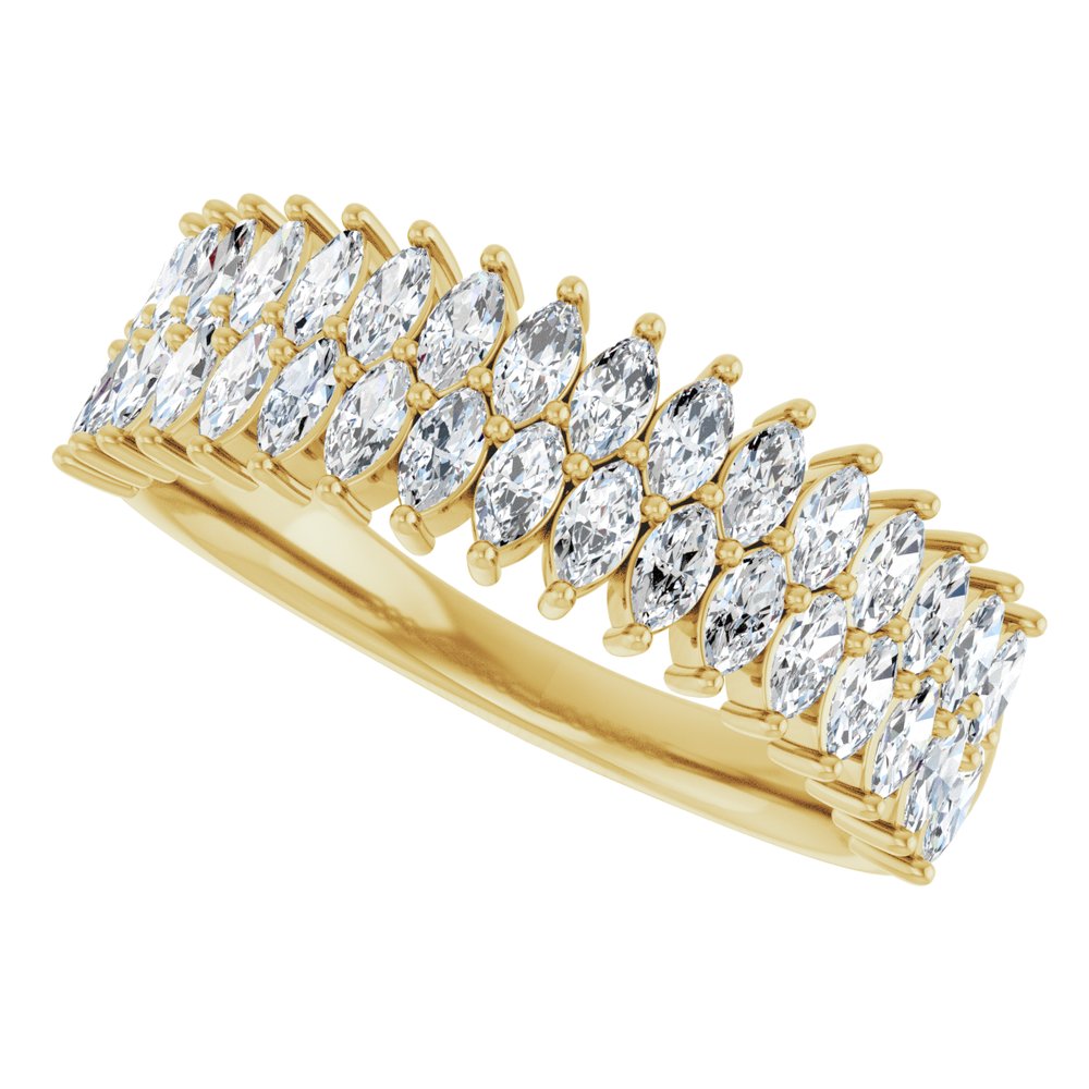 14K Yellow 1 CTW Lab-Grown Diamond Anniversary Band