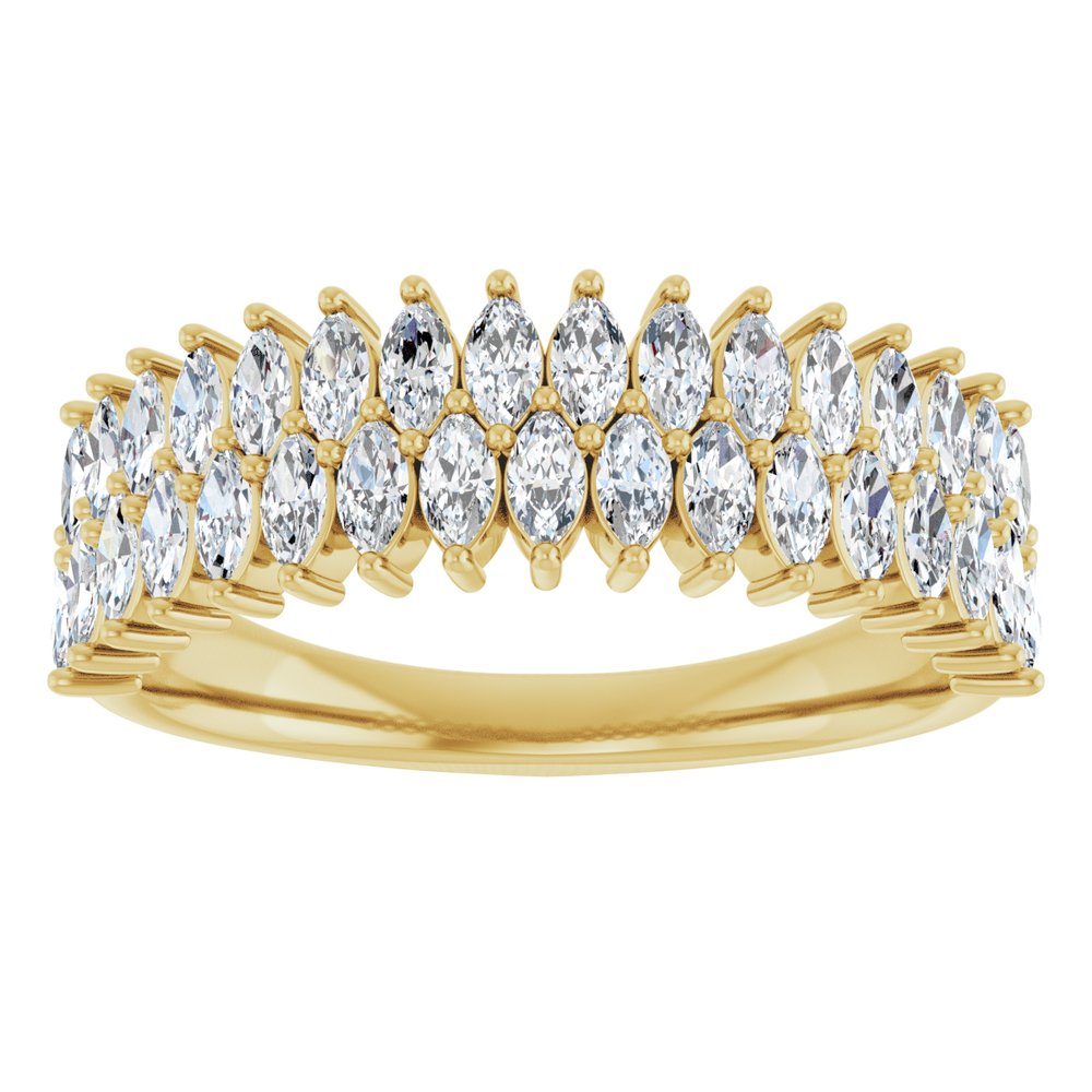 14K Yellow 1 CTW Lab-Grown Diamond Anniversary Band