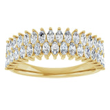 14K Yellow 1 CTW Lab-Grown Diamond Anniversary Band