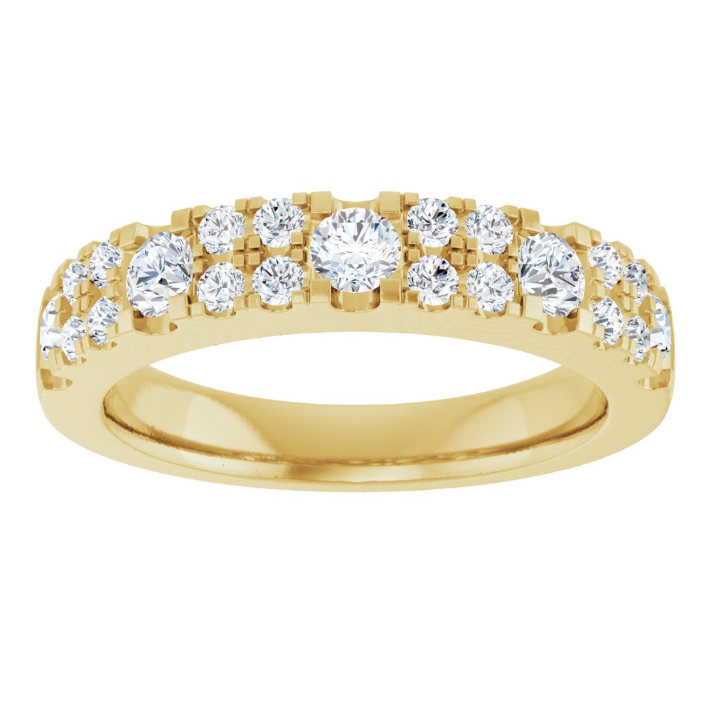 14K Yellow 3/4 CTW Lab-Grown Diamond Anniversary Band